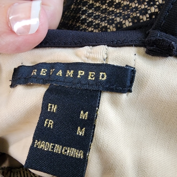 Revamped Bodycon Whimsigoth Sexy Lace Dress Medium - Picture 6 of 9